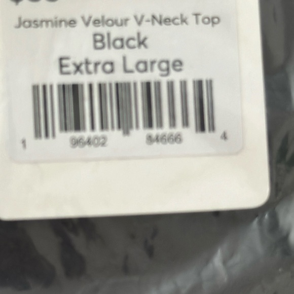 Marine Layer Jasmine Top Velour Long Sleeve V-Neck Blouse Black NWT XL - Picture 6 of 8